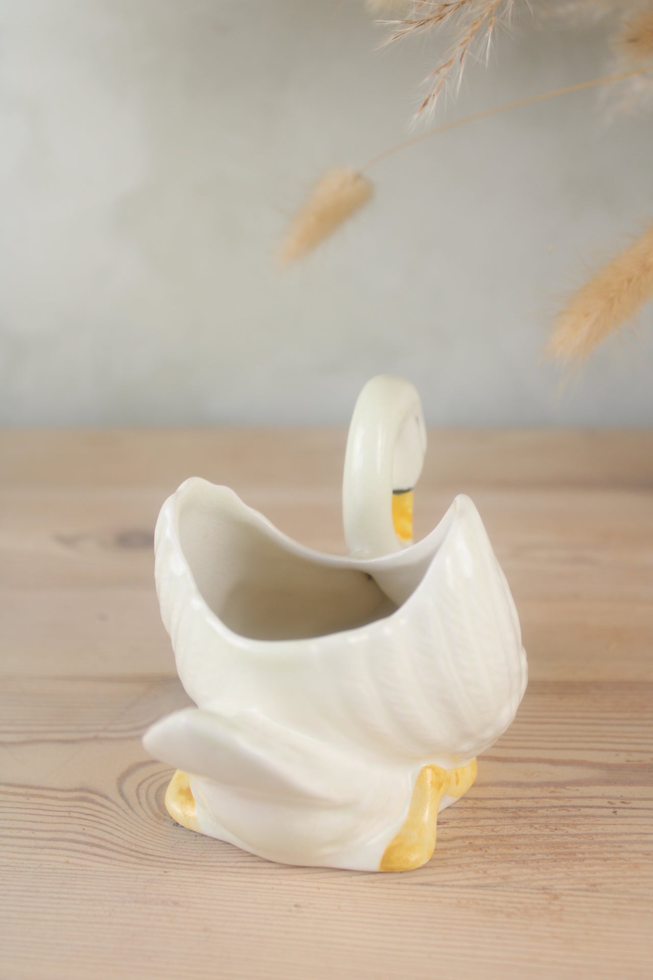 White Portuguese Swan Plant Pot