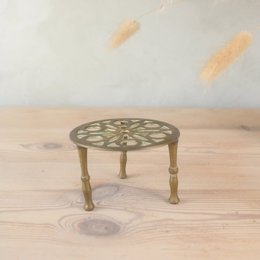 Small Brass Round Trivet