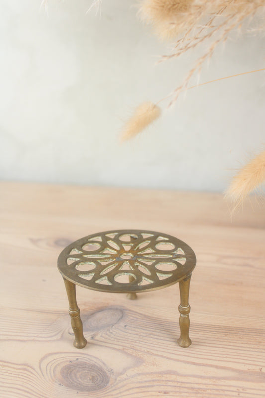 Small Brass Round Trivet