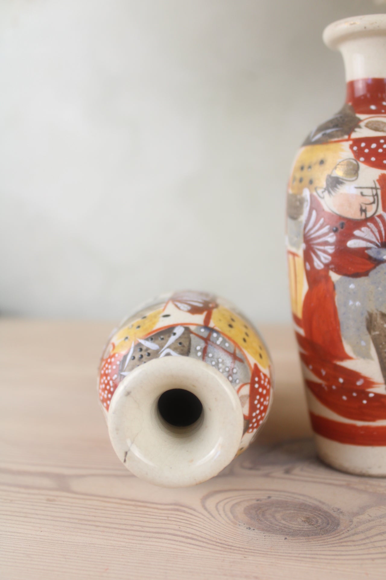 Pair of Satsuma Small Vases