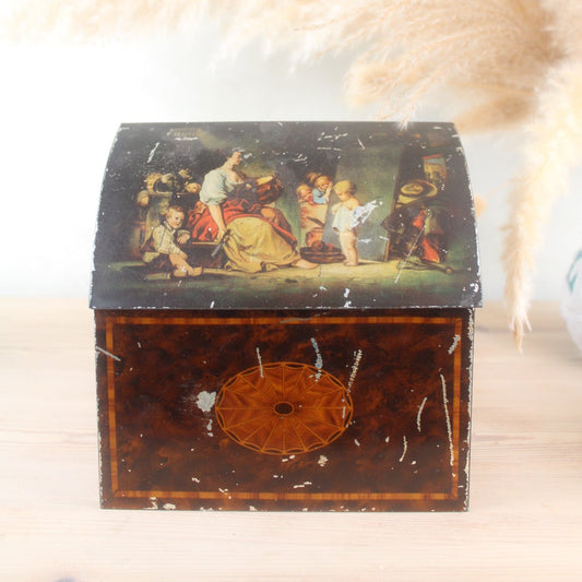 Vintage Painted Letterbox Metal Tin