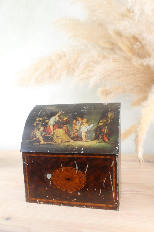 Vintage Painted Letterbox Metal Tin