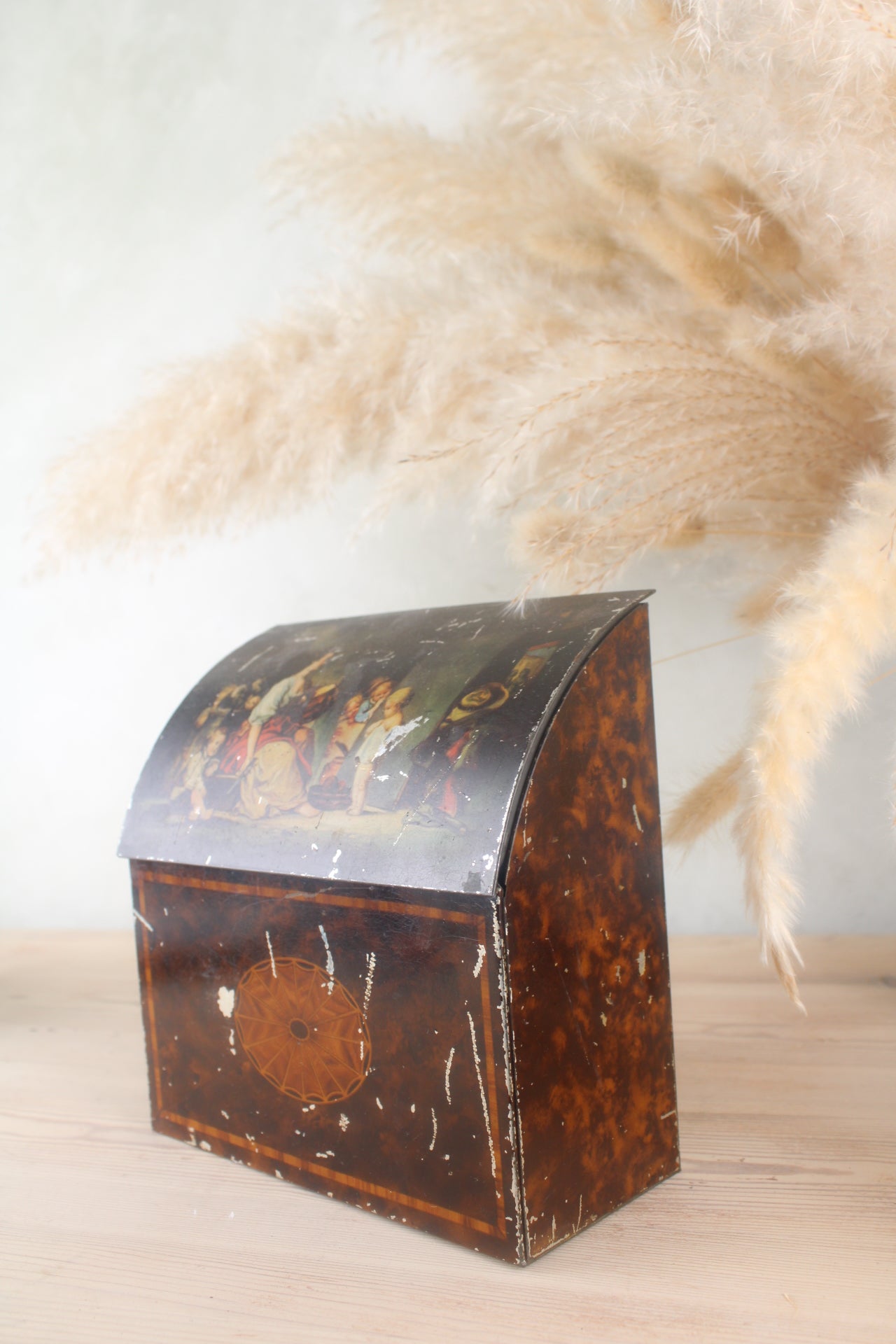 Vintage Painted Letterbox Metal Tin