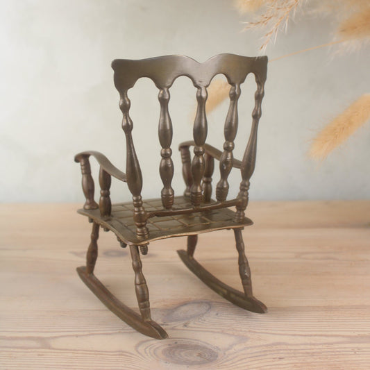 Brass Rocking Chair Figurine