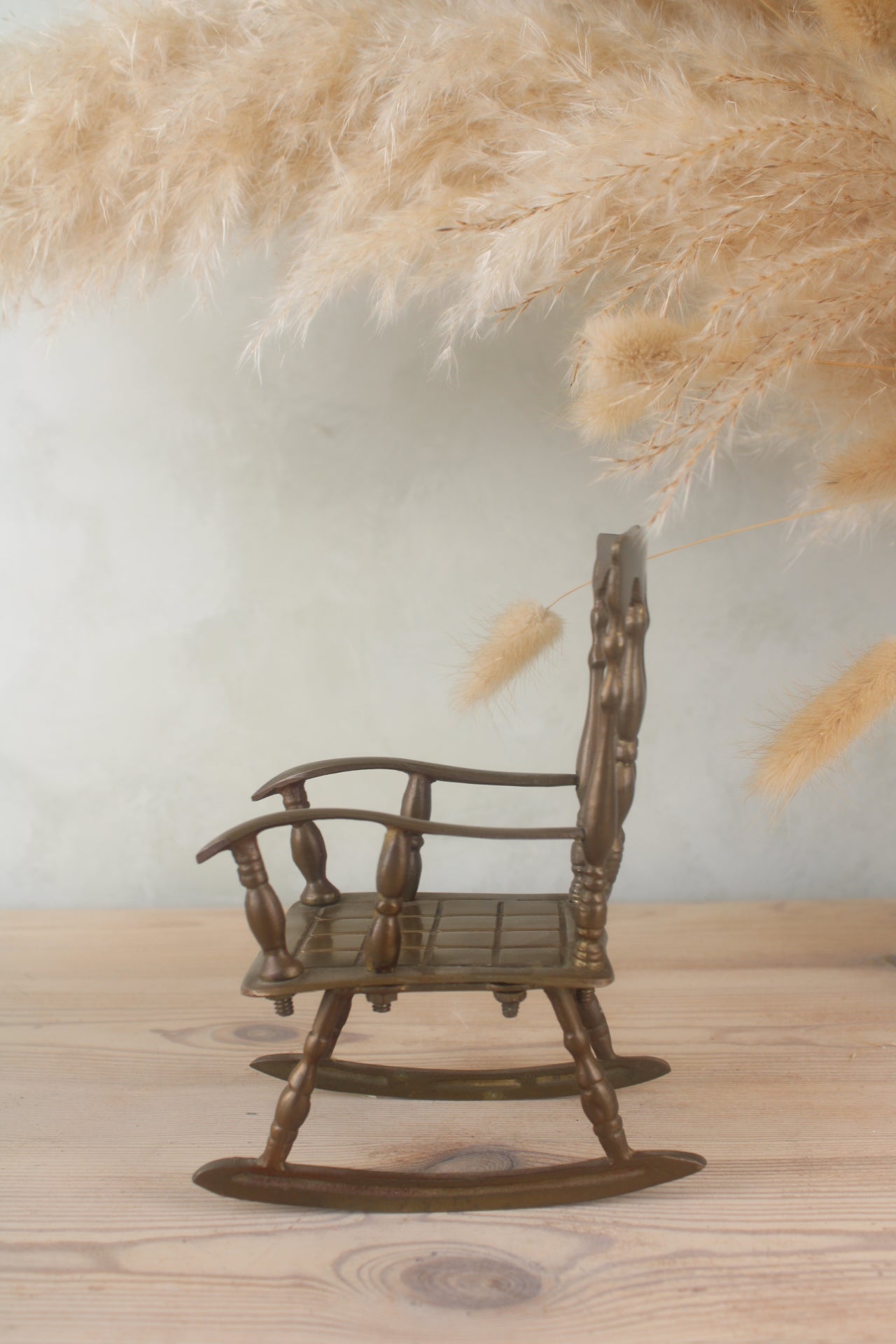 Brass Rocking Chair Figurine