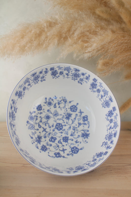 Minton Shalimar Blue and White Serving Bowl