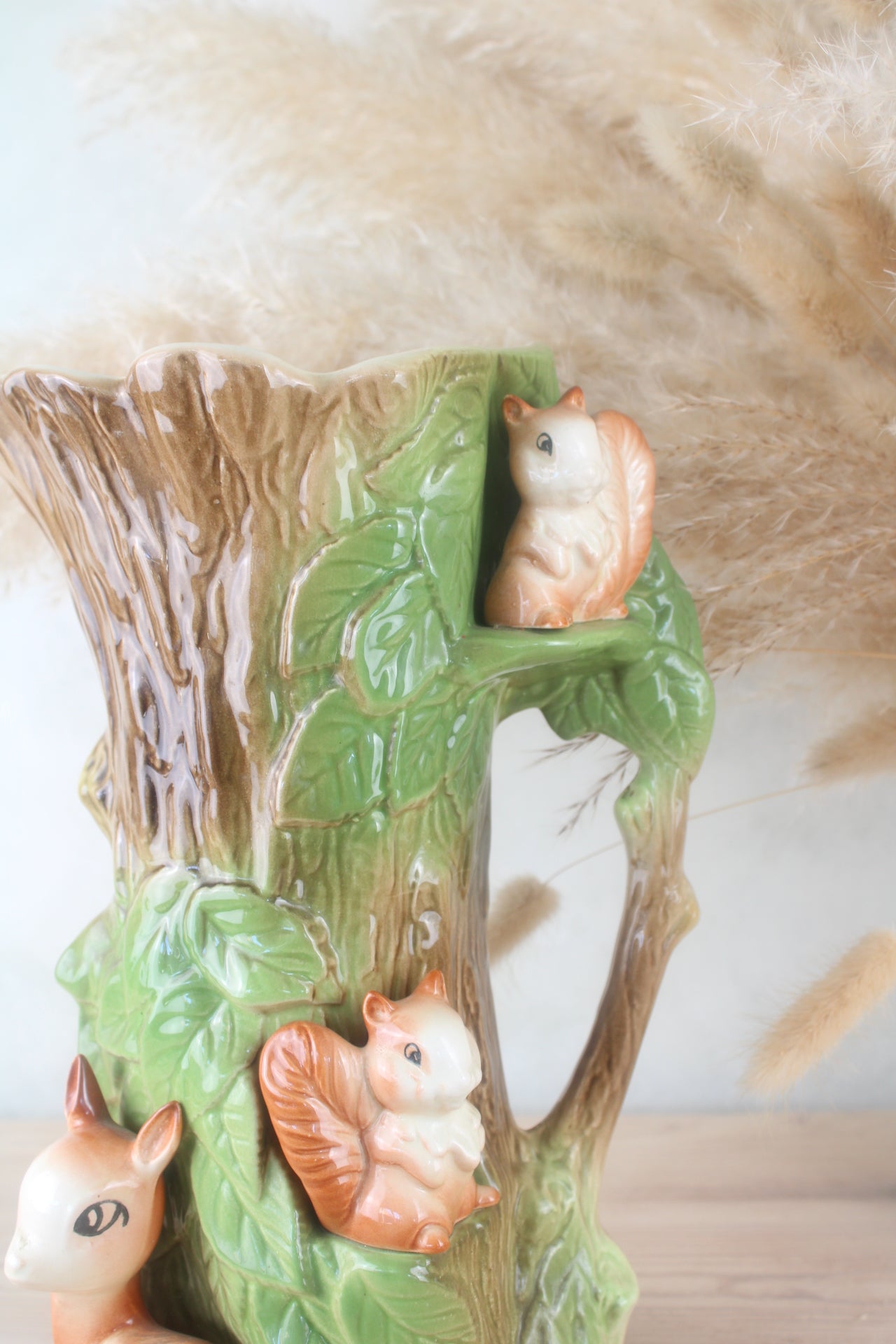 Hornsea Eastgate Fauna Large Tree Shaped Jug with Deer and Squirrels