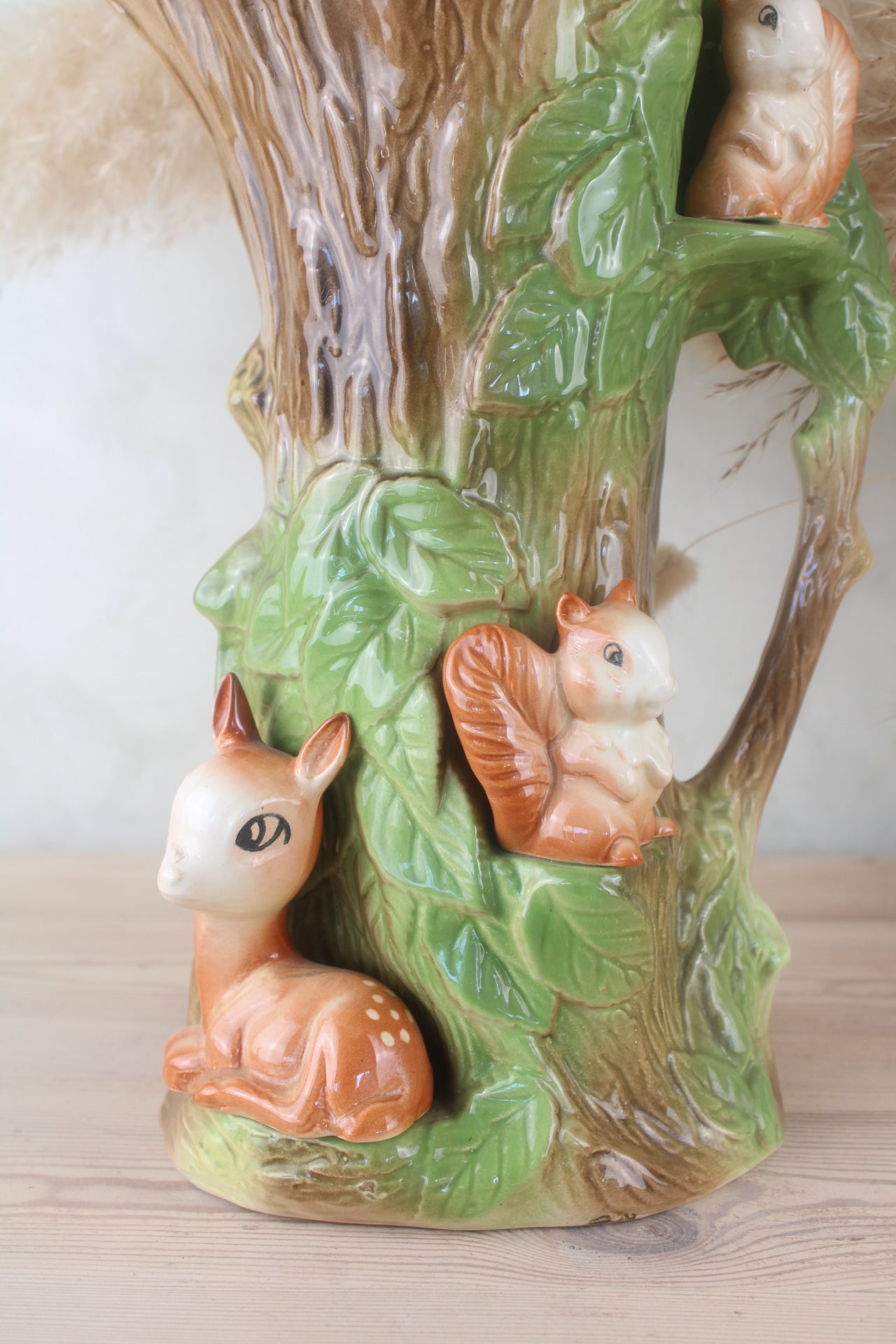 Hornsea Eastgate Fauna Large Tree Shaped Jug with Deer and Squirrels