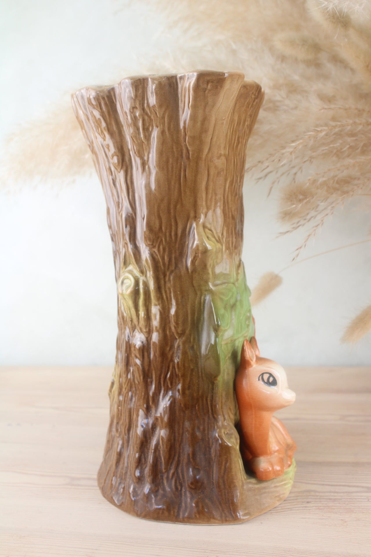 Hornsea Eastgate Fauna Large Tree Shaped Jug with Deer and Squirrels