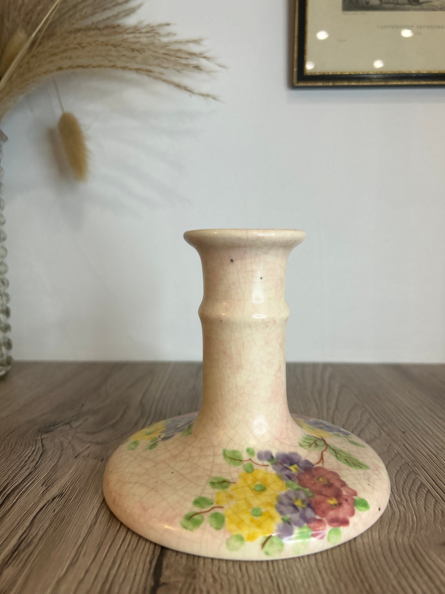 E. Radford's Art Deco Hand Painted Candlestick Stand