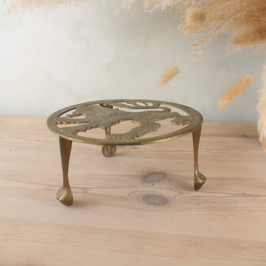 Brass Round Dragon Trivet