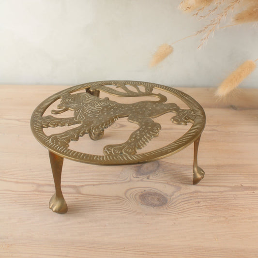 Brass Round Dragon Trivet