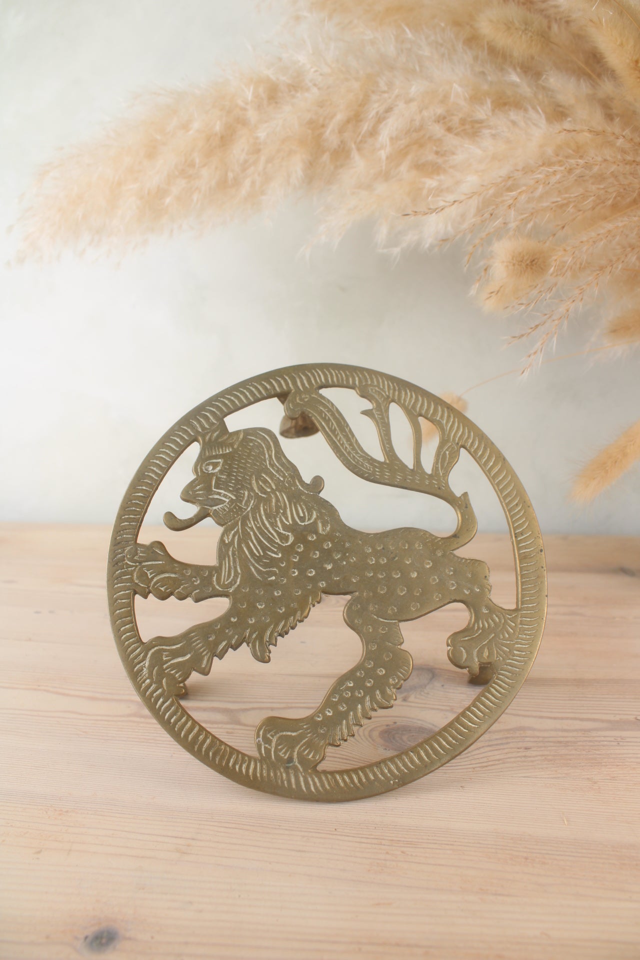 Brass Round Dragon Trivet