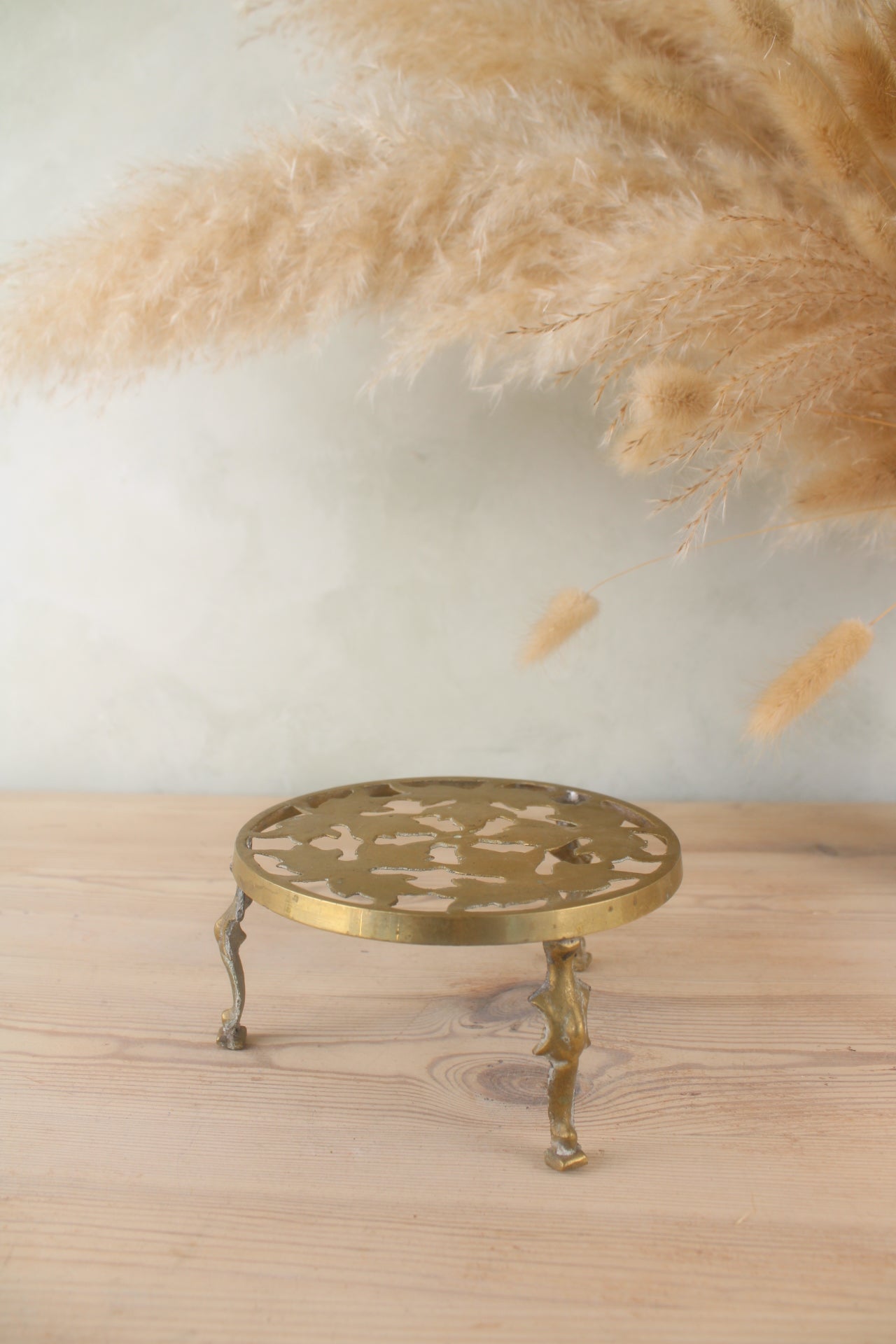 Brass Round Dragon Trivet