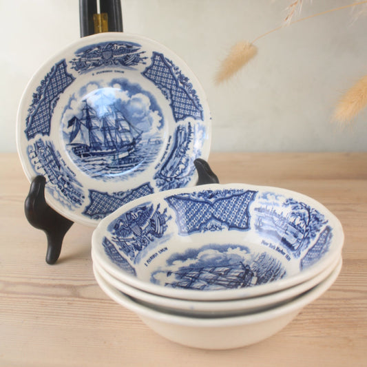 Alfred Meakin Blue and White Fair Winds Small Bowls