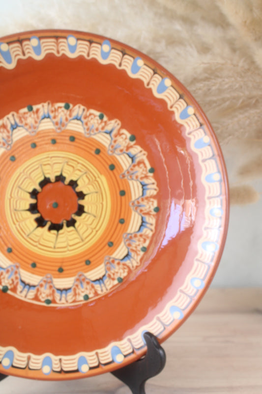 Drip Paint Glazed Terracotta Hanging Plate