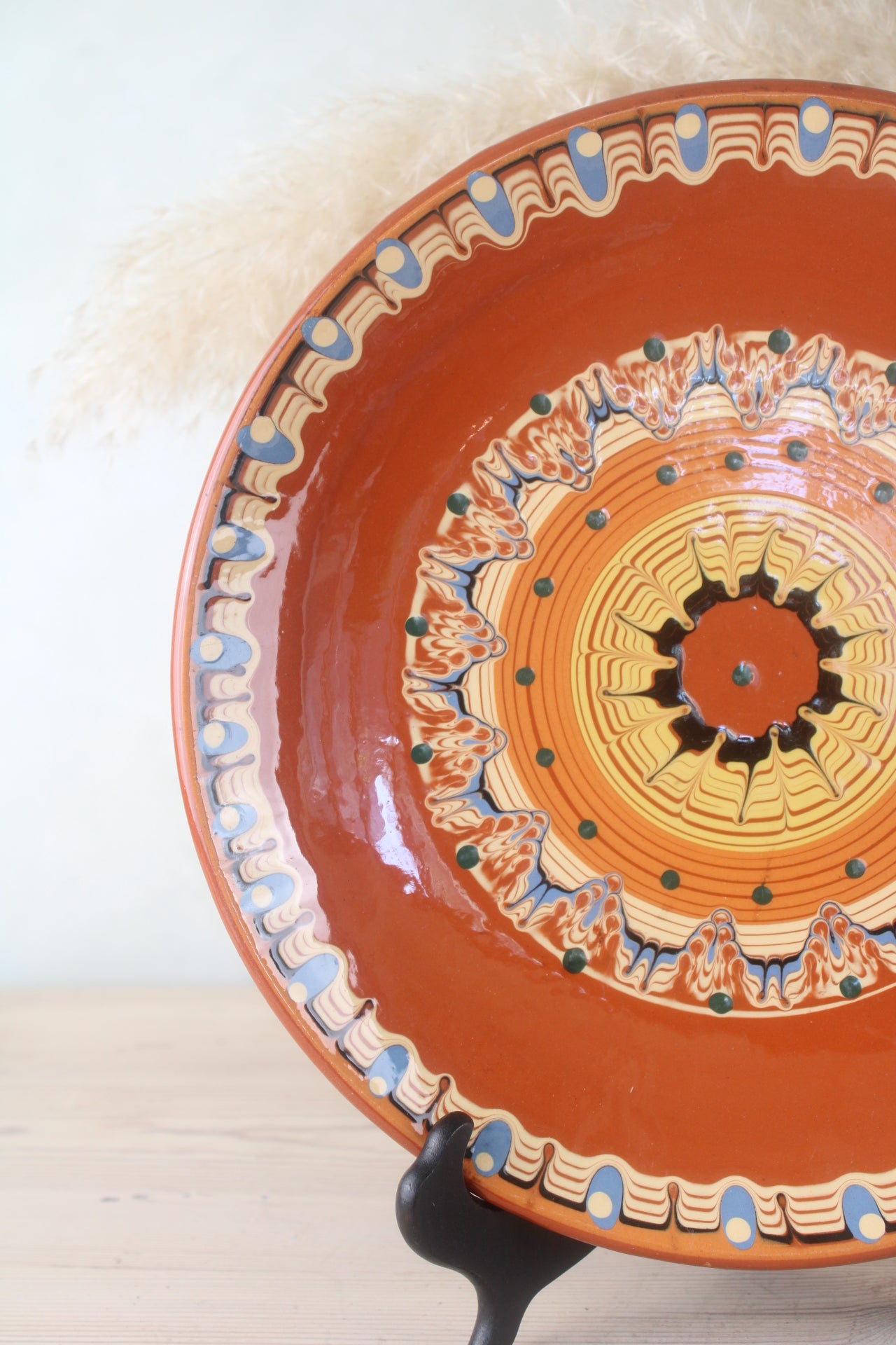 Drip Paint Glazed Terracotta Hanging Plate