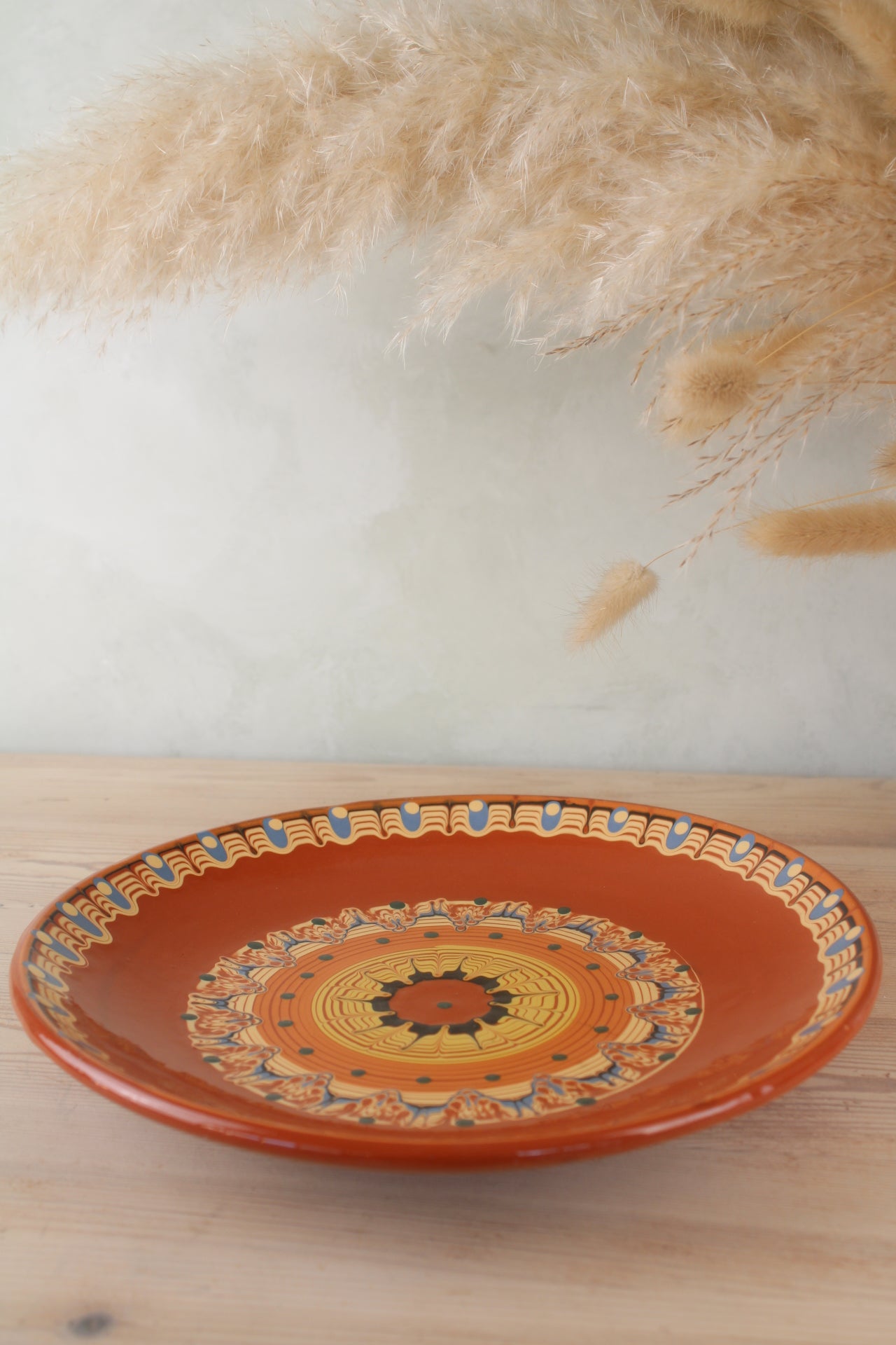 Drip Paint Glazed Terracotta Hanging Plate
