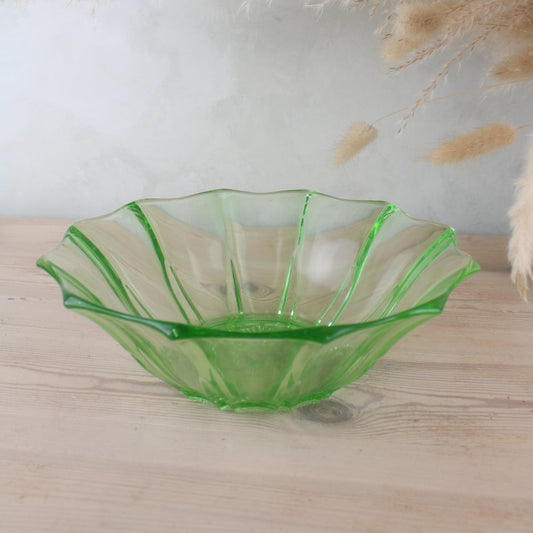 Green Glass Bowl