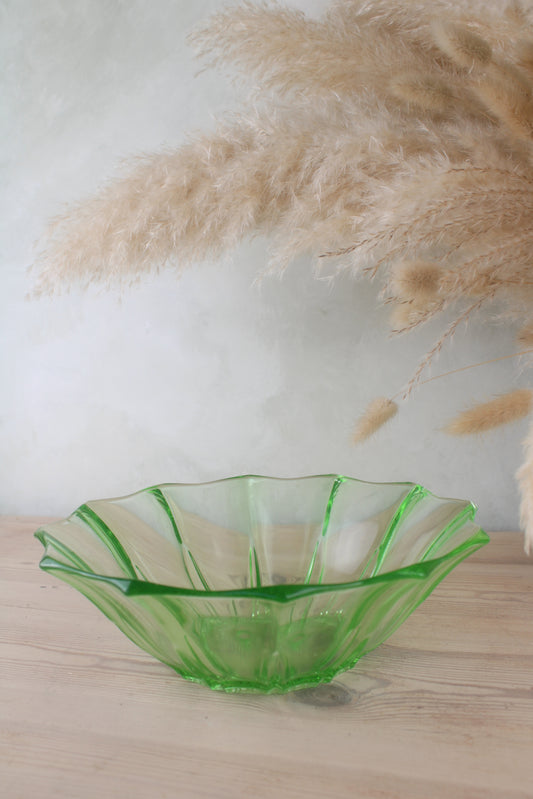 Green Glass Bowl