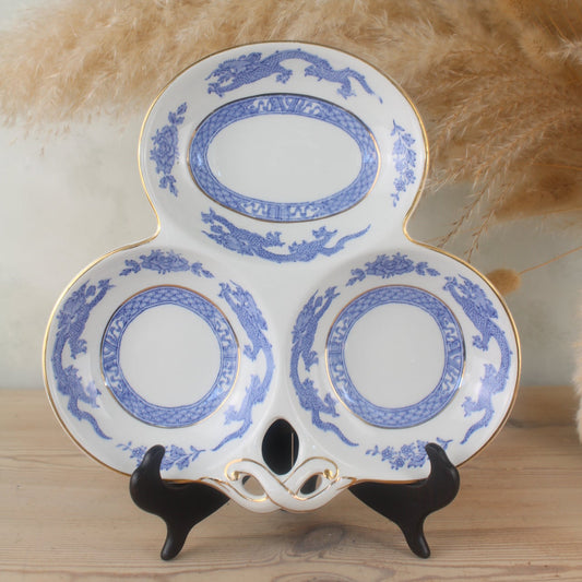 Royal Cauldon Dragon 3 Section Serving Dish