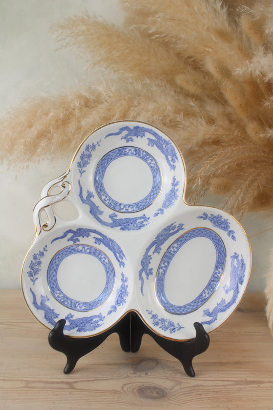 Royal Cauldon Dragon 3 Section Serving Dish