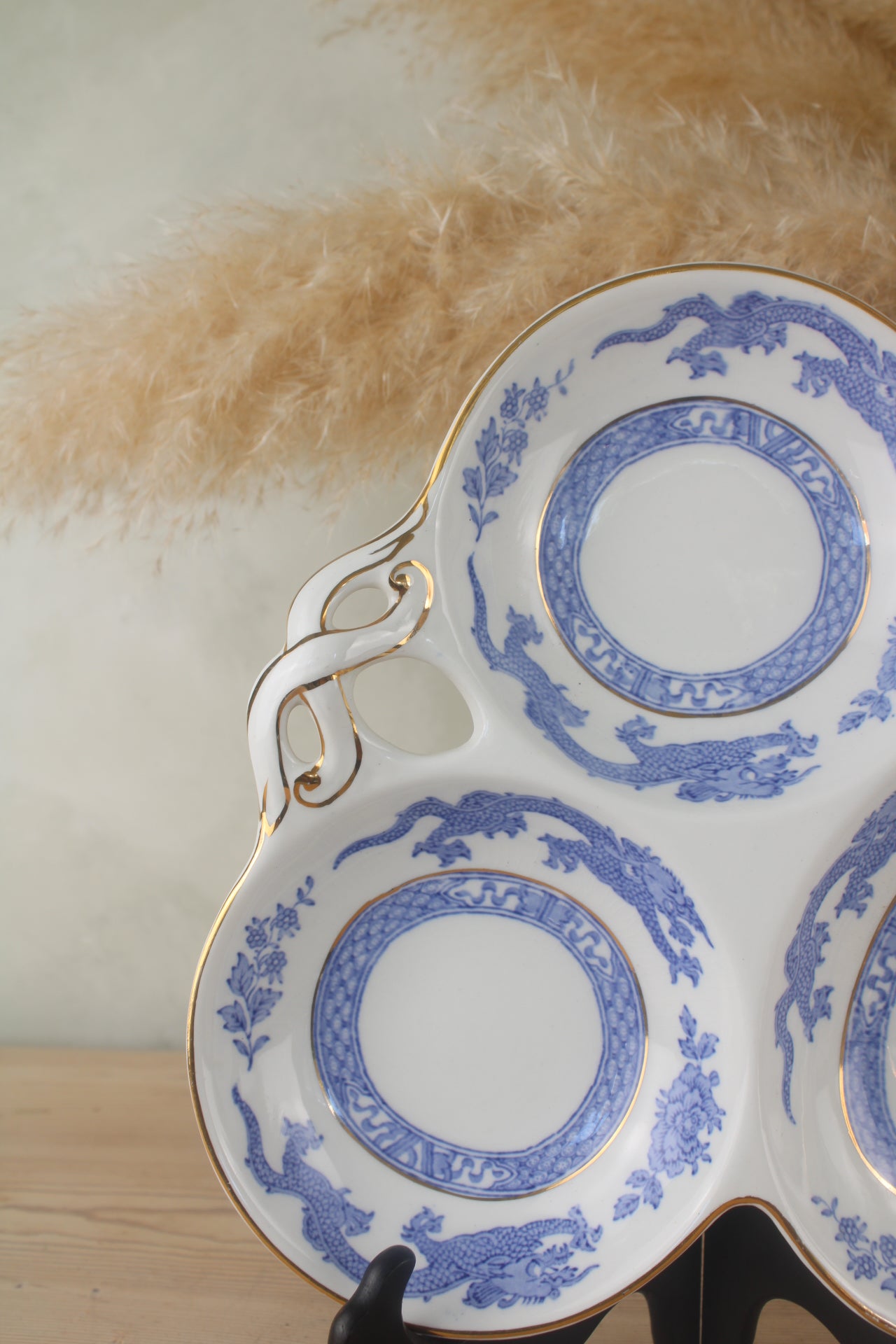 Royal Cauldon Dragon 3 Section Serving Dish