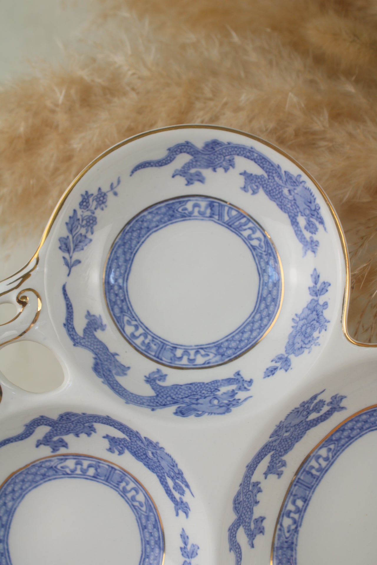 Royal Cauldon Dragon 3 Section Serving Dish
