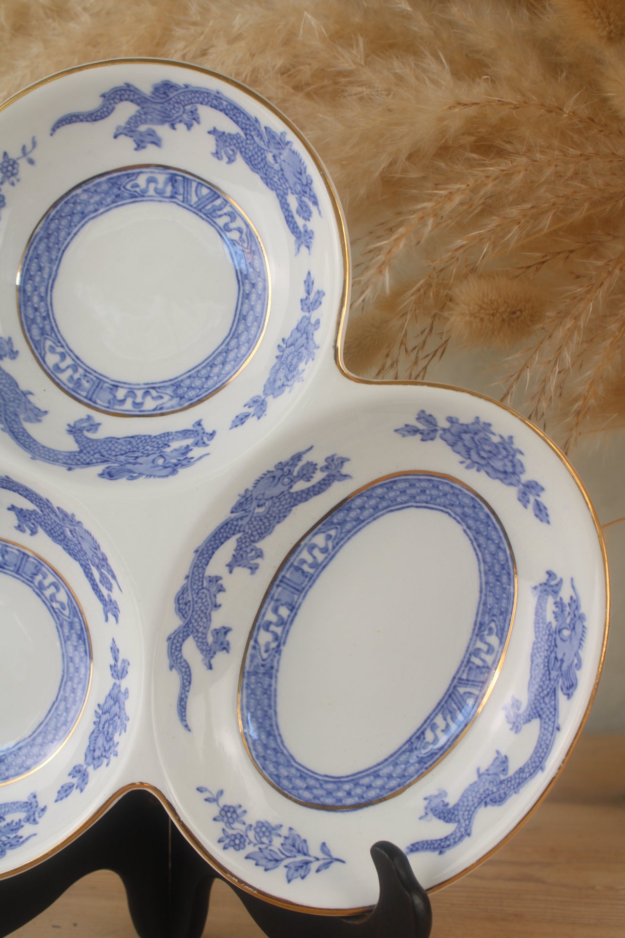 Royal Cauldon Dragon 3 Section Serving Dish