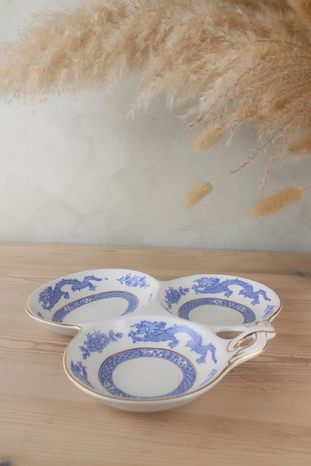 Royal Cauldon Dragon 3 Section Serving Dish