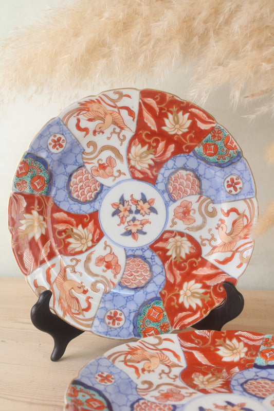 Pair of Antique Japanese Imari Plates