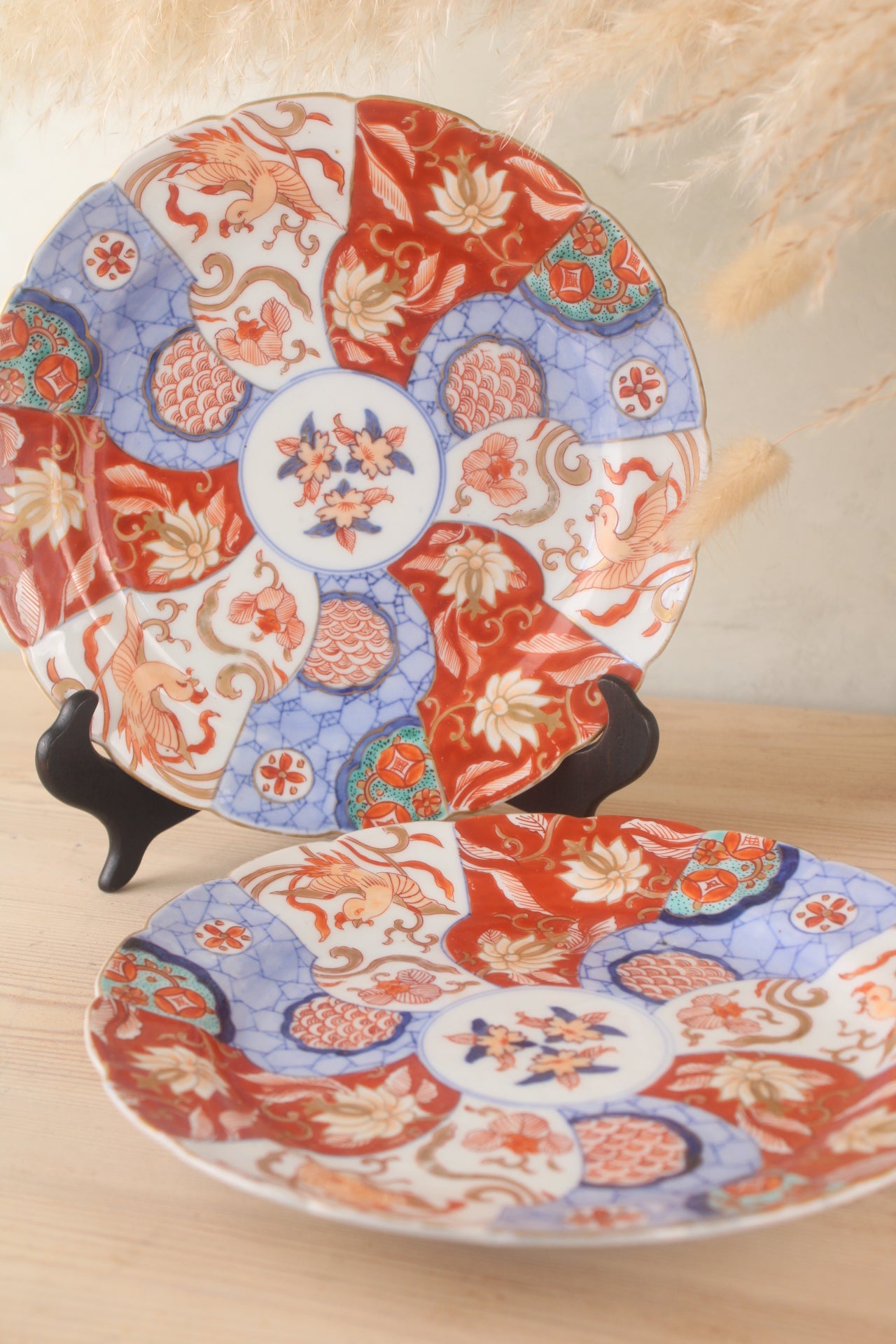 Pair of Antique Japanese Imari Plates