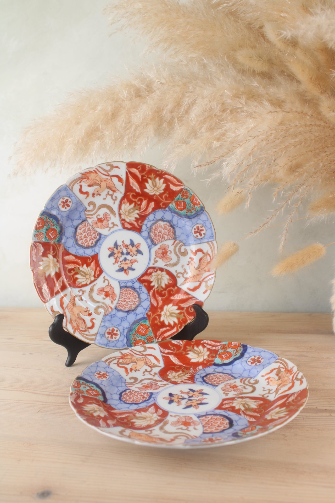 Pair of Antique Japanese Imari Plates