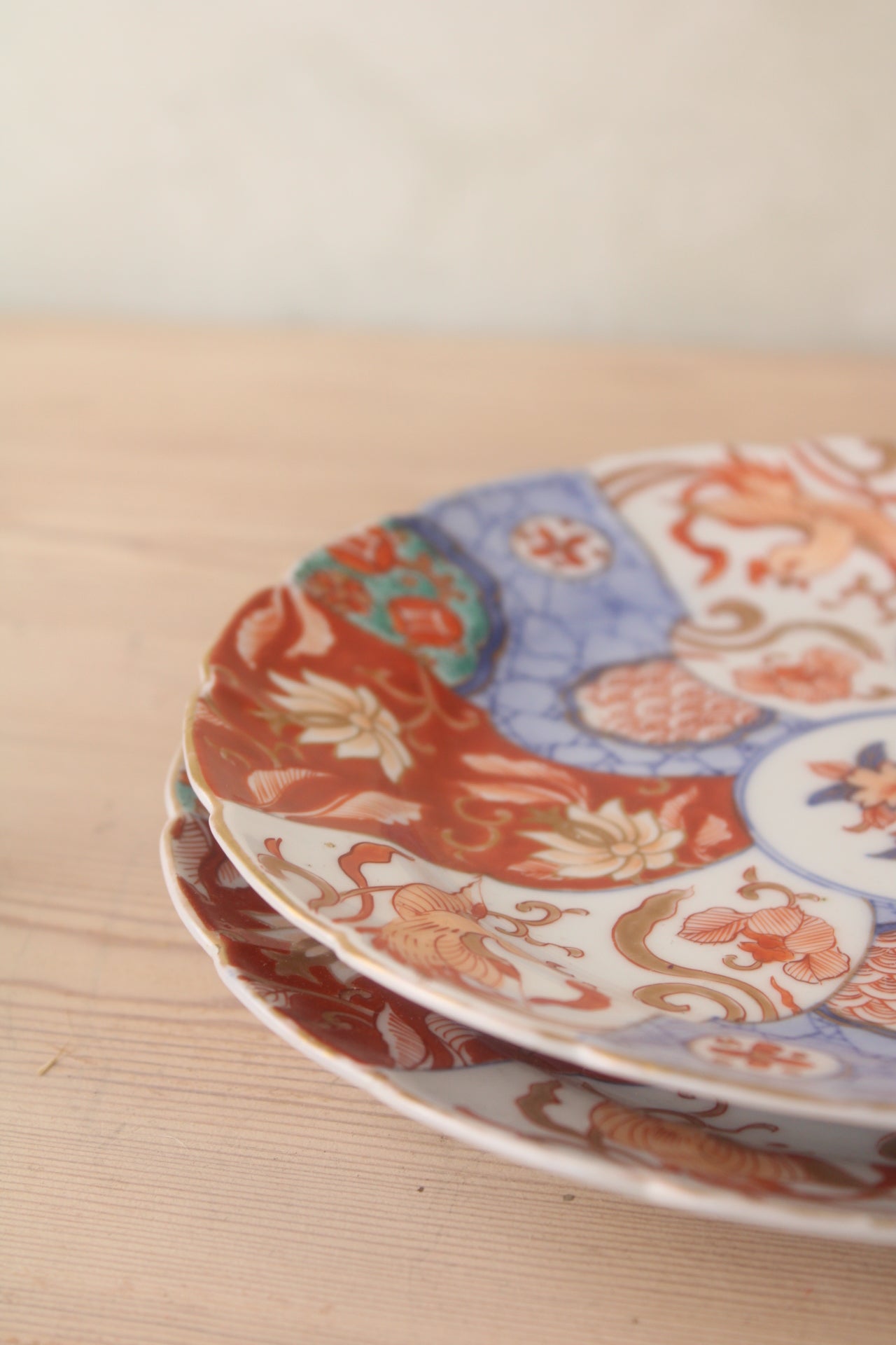 Pair of Antique Japanese Imari Plates