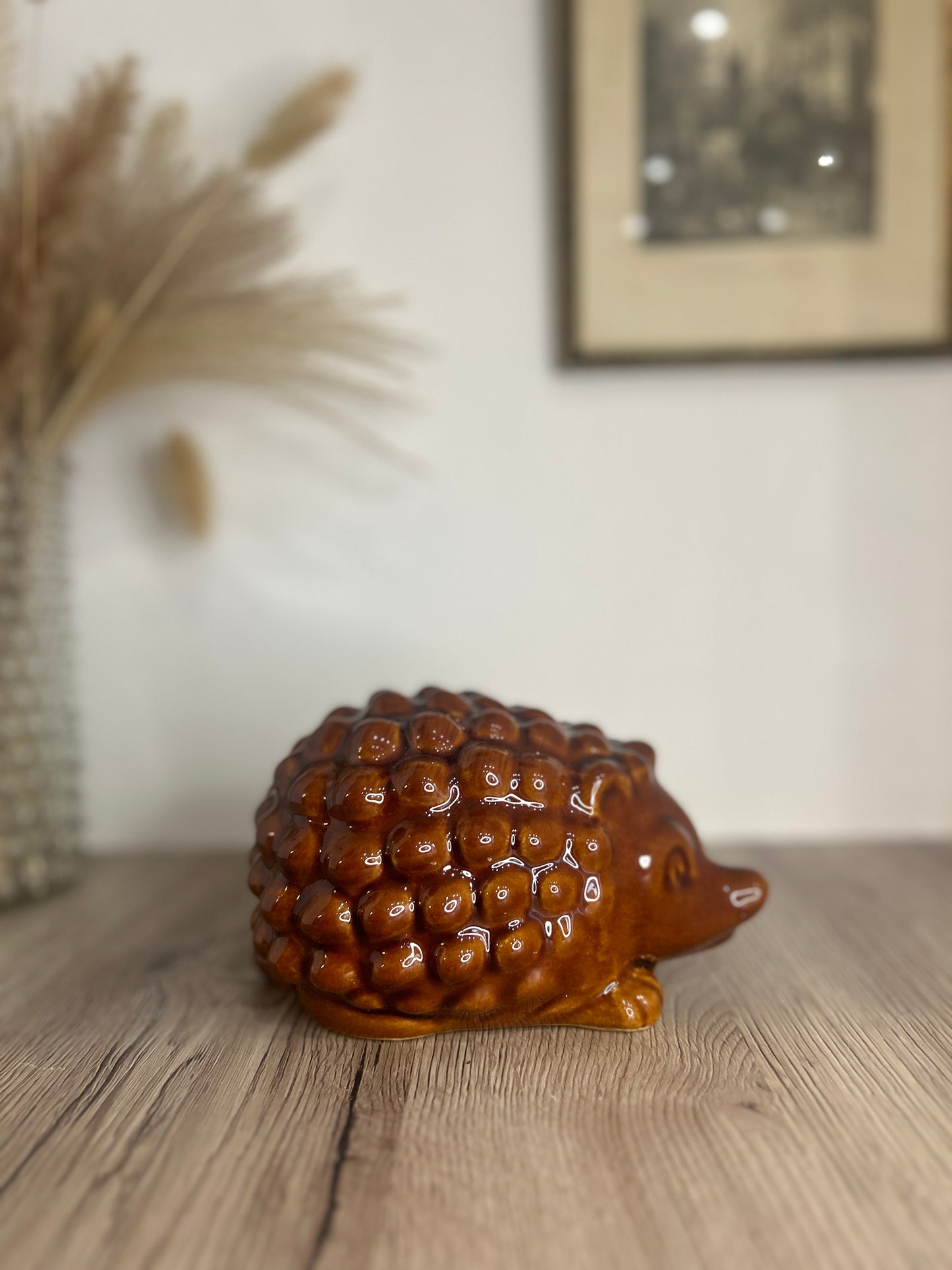 Rust Colour Vintage Hedgehog Money Box