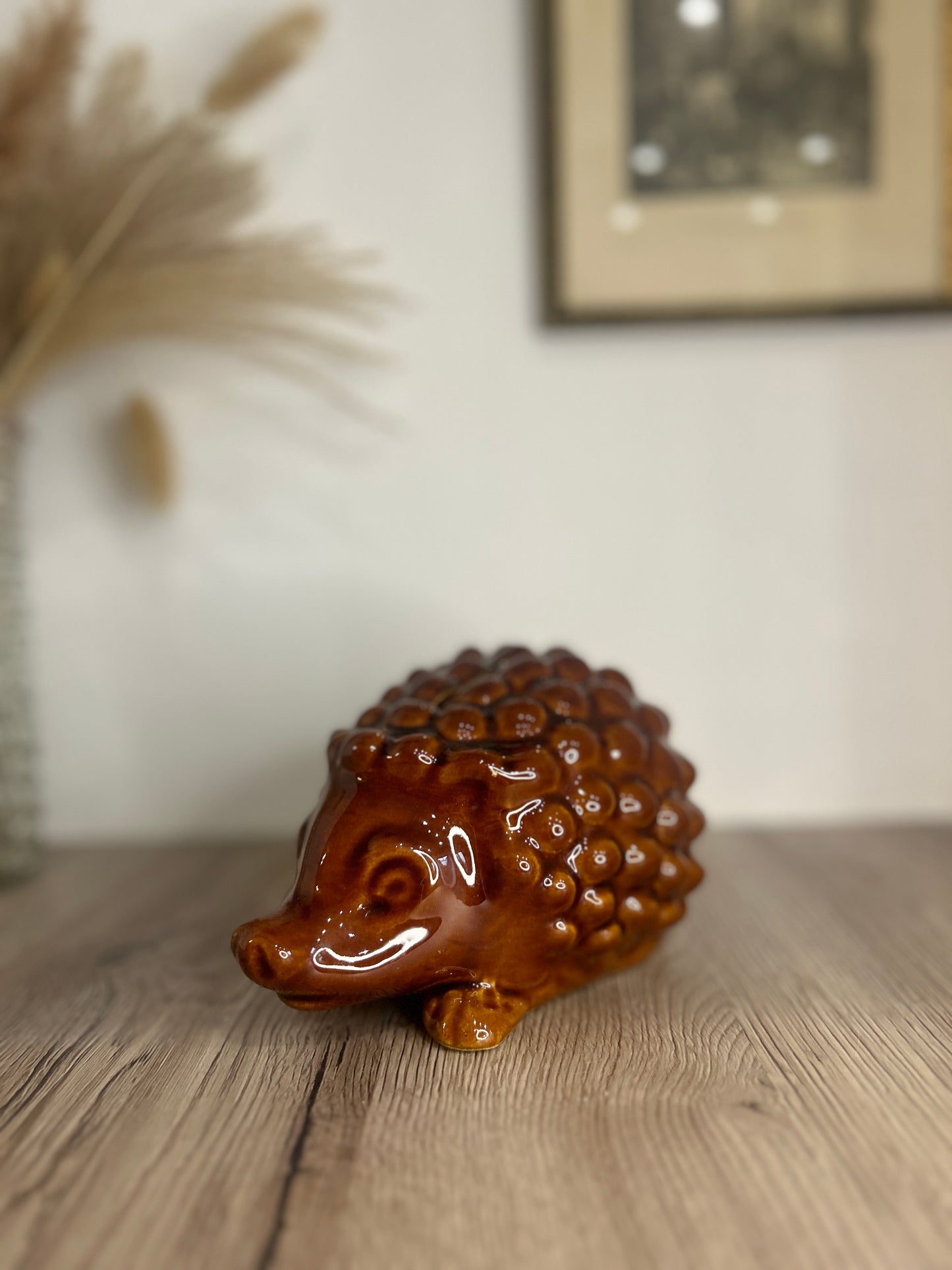 Rust Colour Vintage Hedgehog Money Box