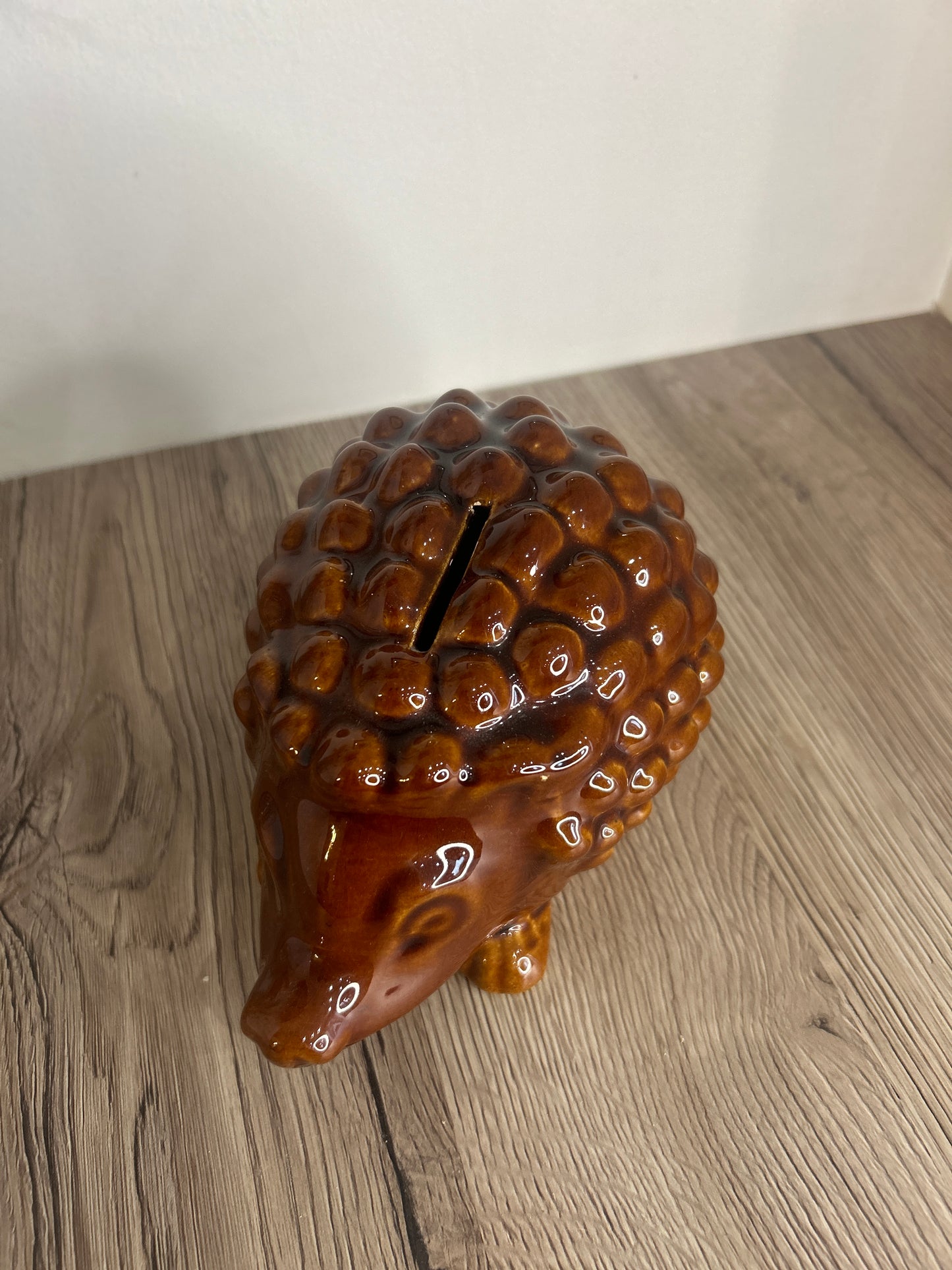 Rust Colour Vintage Hedgehog Money Box