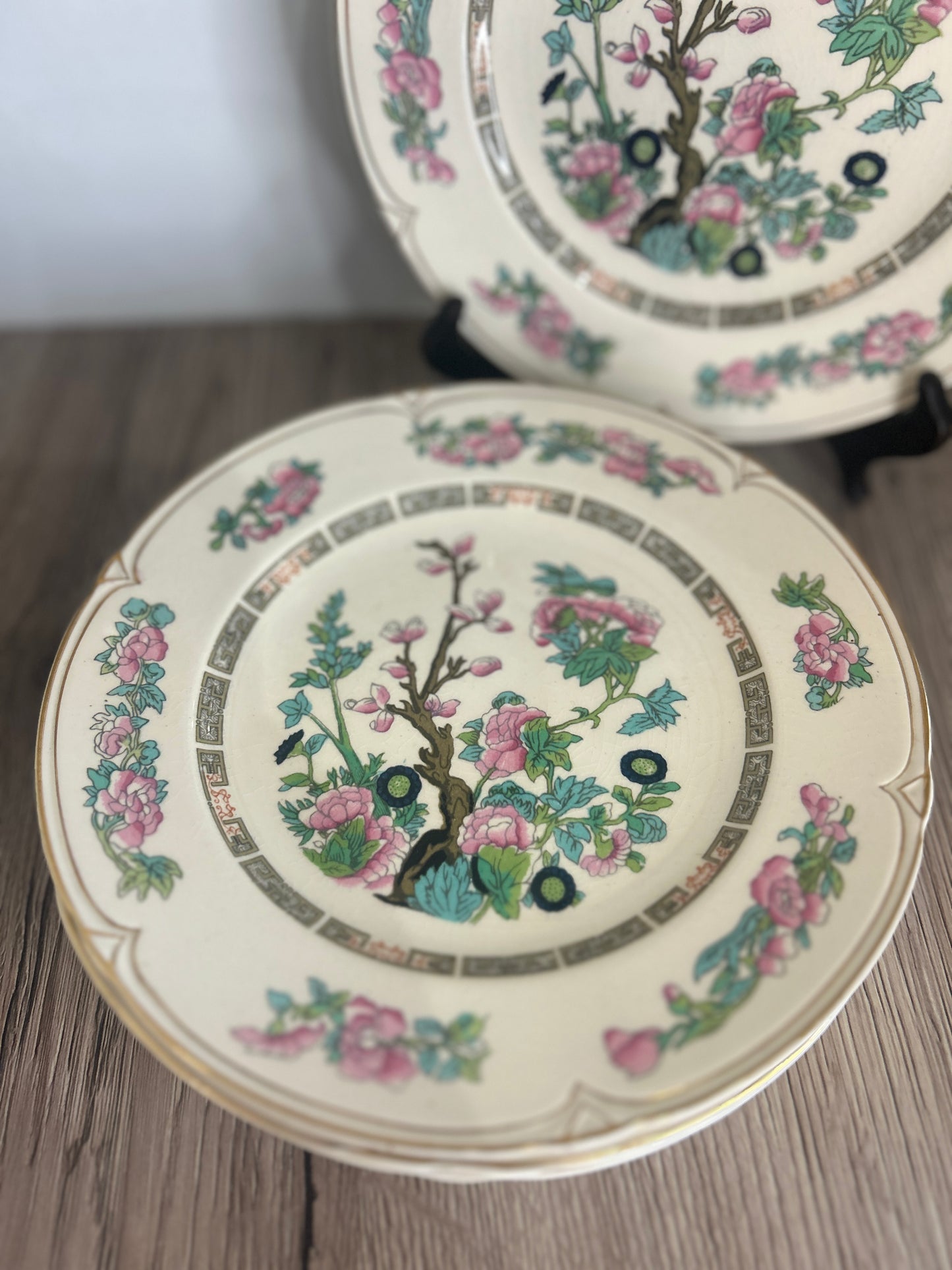 Set of 6 Morley Ware Indian Tree Dinner Plates