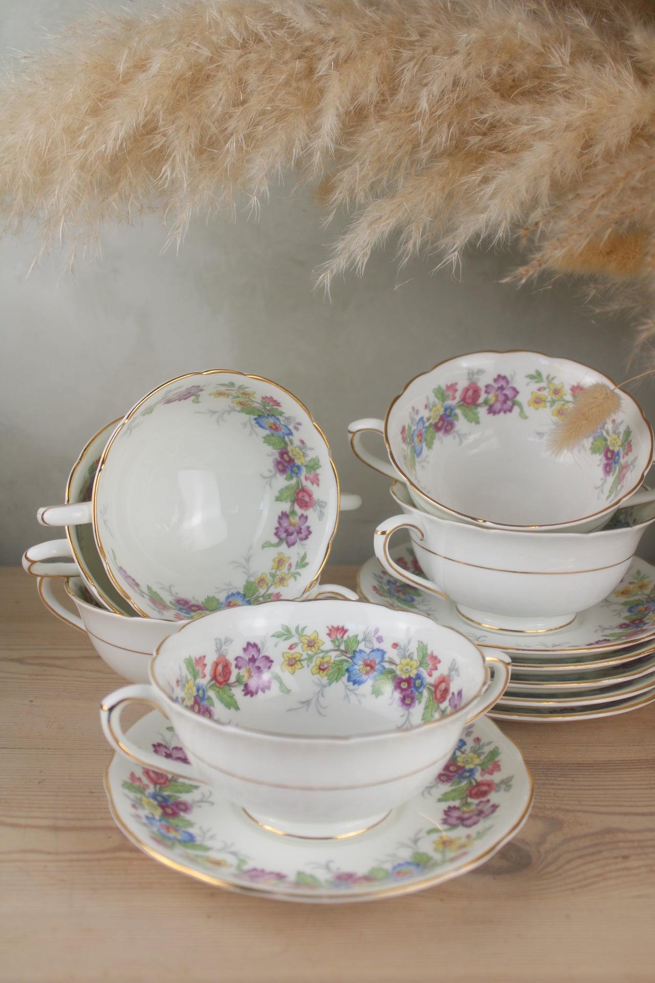 Set of 6 Coalport Maylime Soup Bowls
