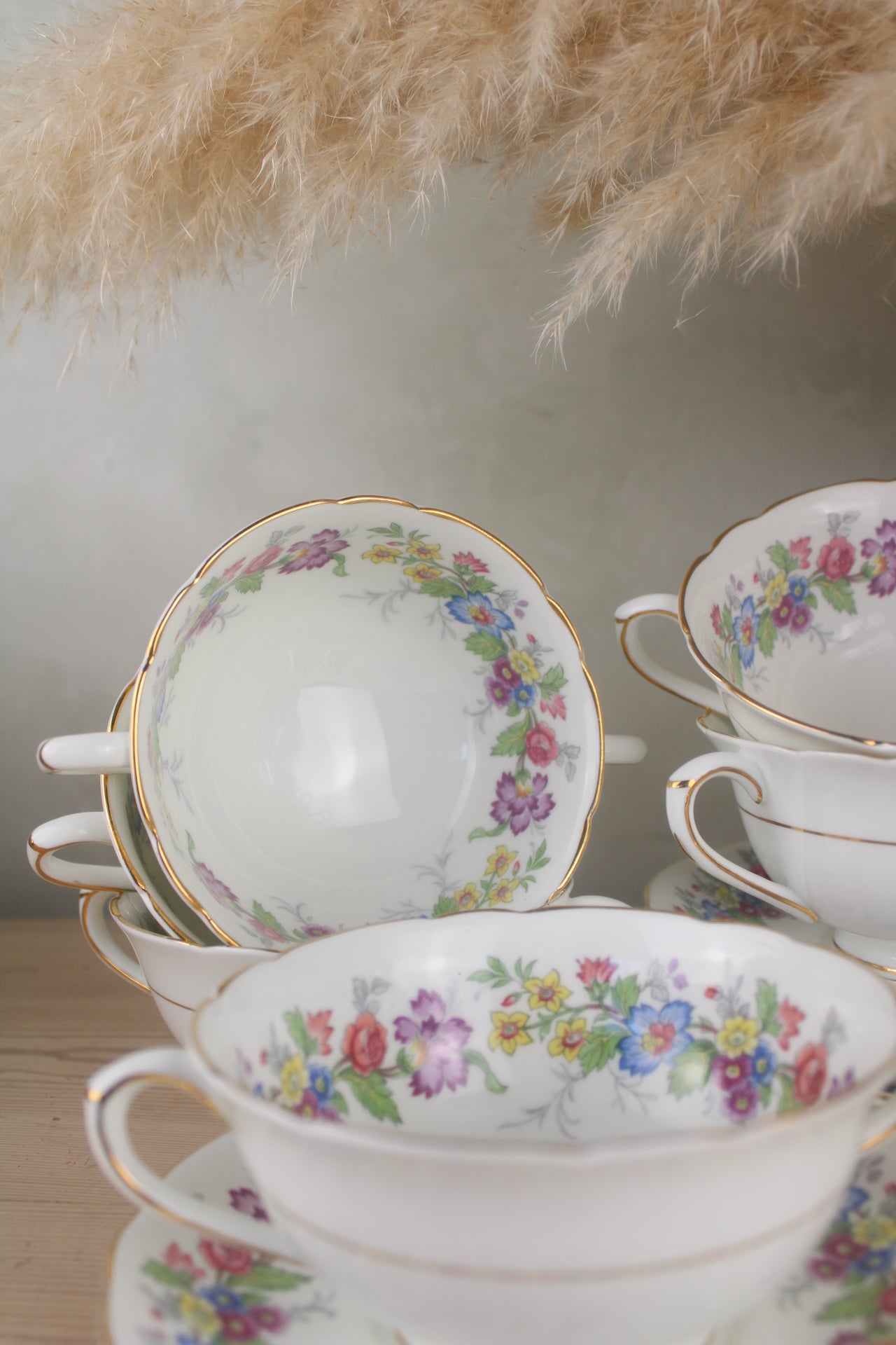 Set of 6 Coalport Maylime Soup Bowls