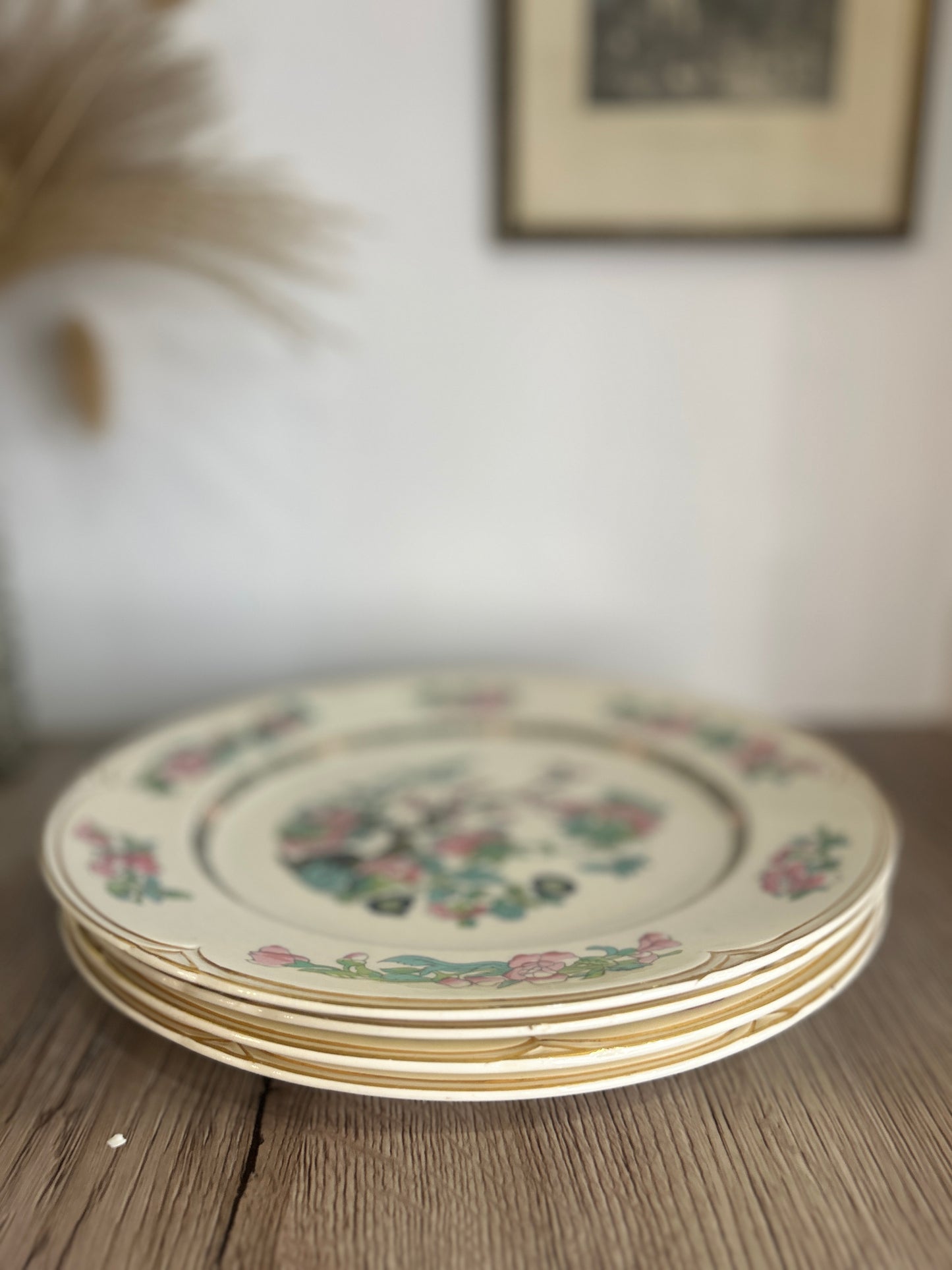 Set of 6 Morley Ware Indian Tree Large Dinner Plates