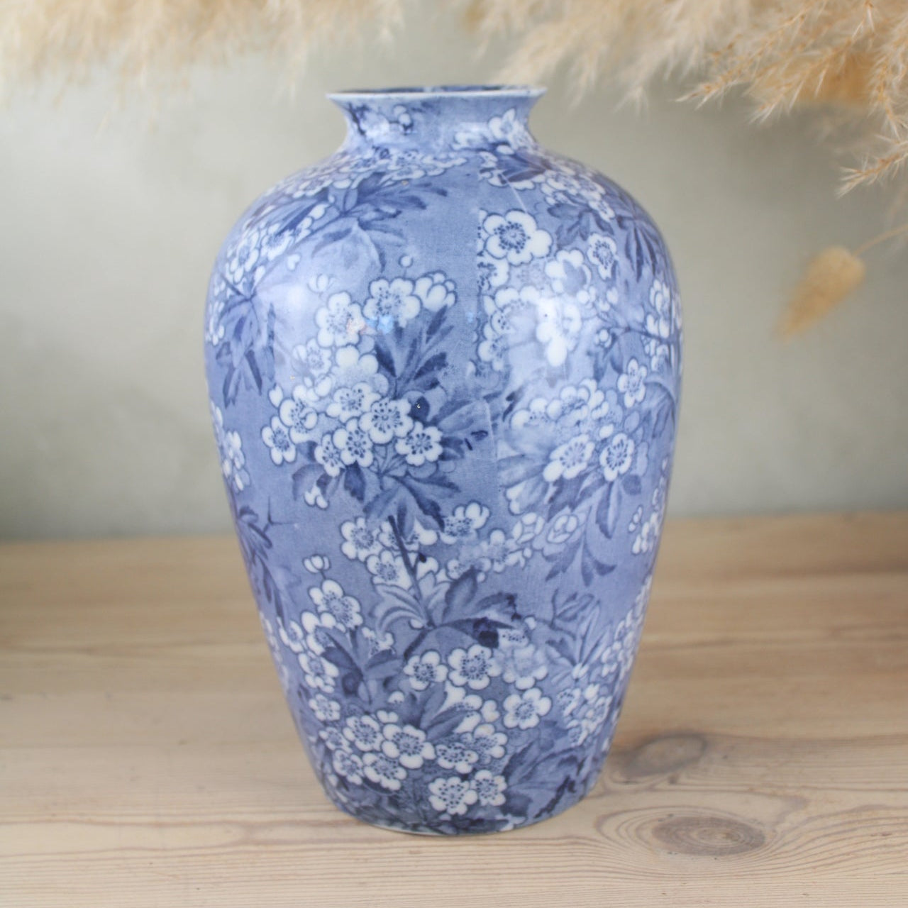 Blue and White Jay Blossom Pottery Vase