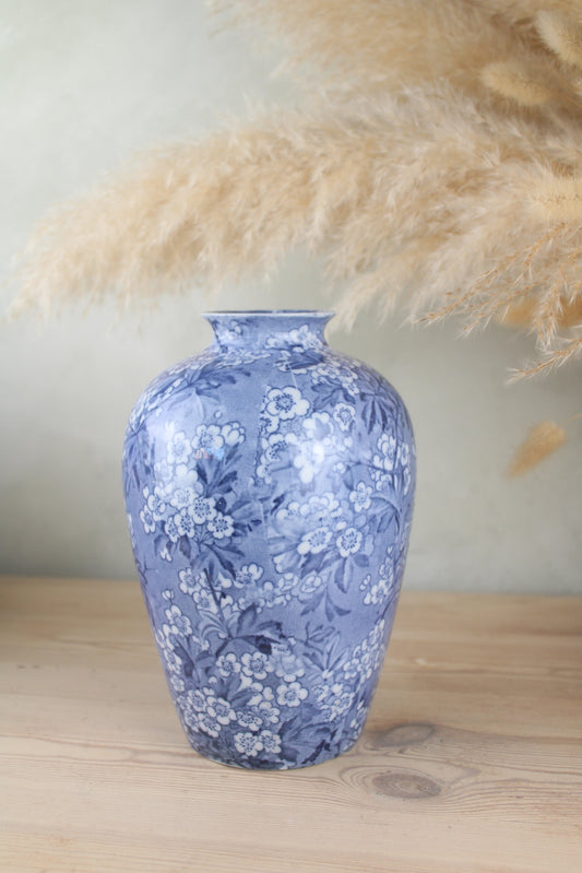 Blue and White Jay Blossom Pottery Vase