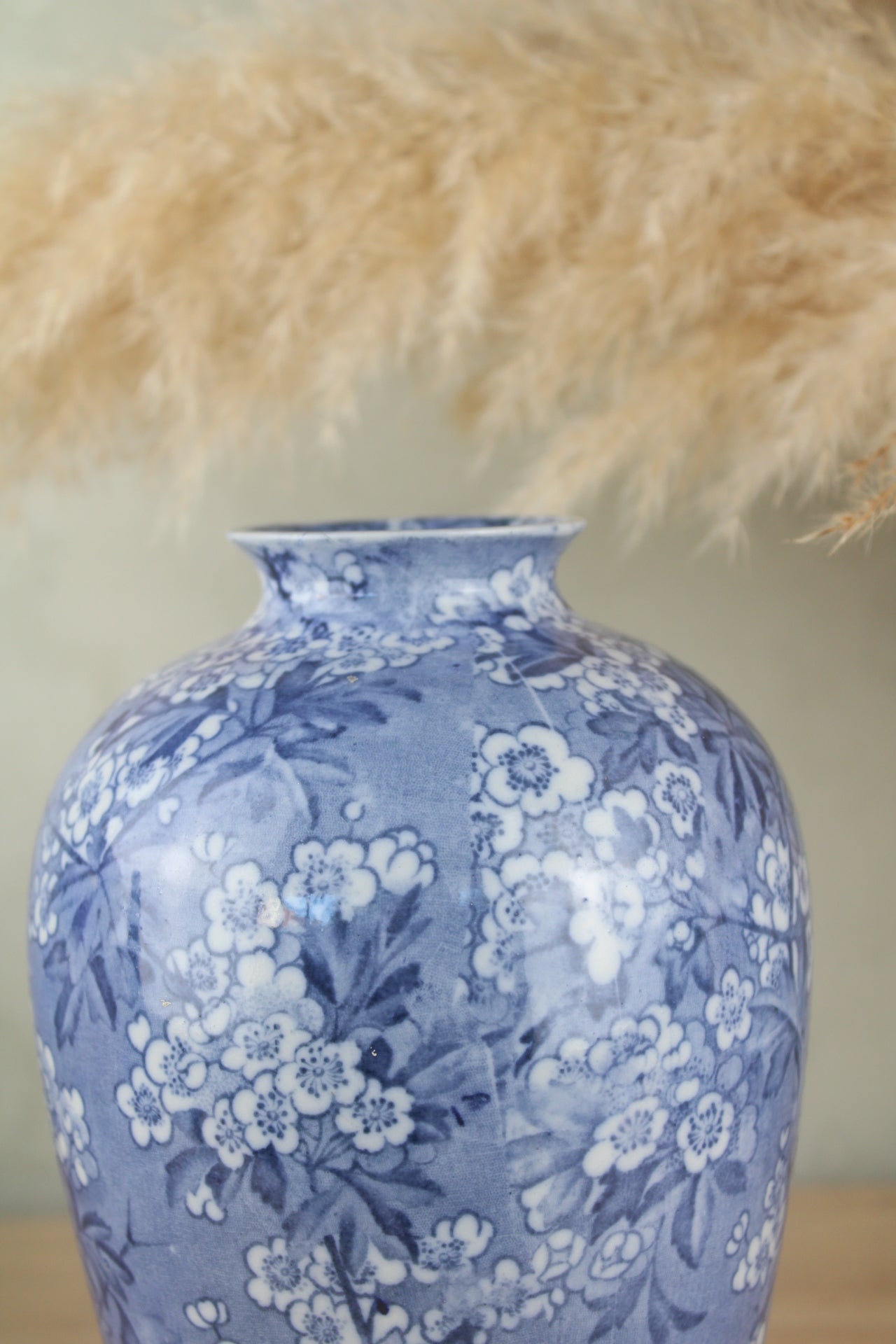 Blue and White Jay Blossom Pottery Vase