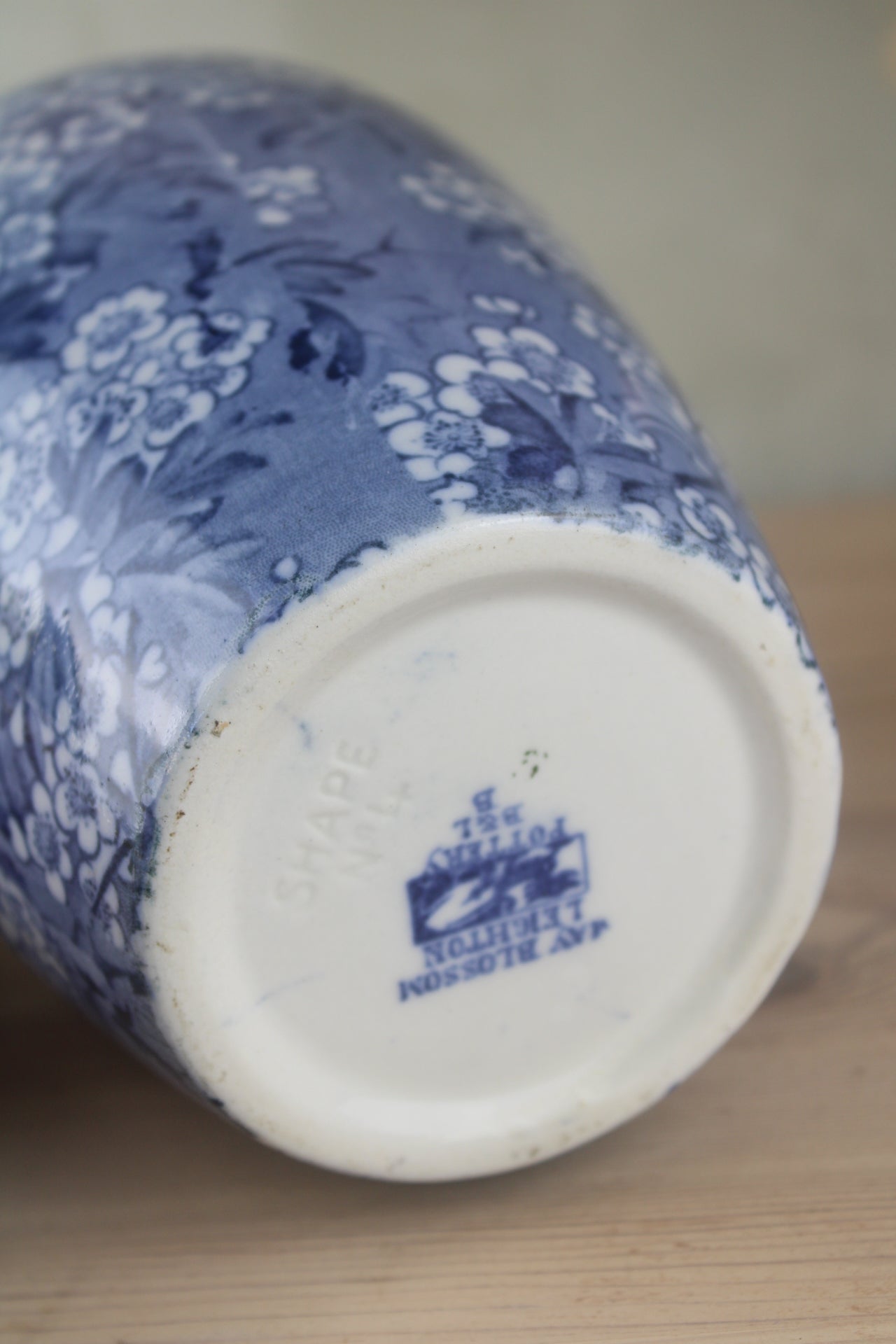 Blue and White Jay Blossom Pottery Vase
