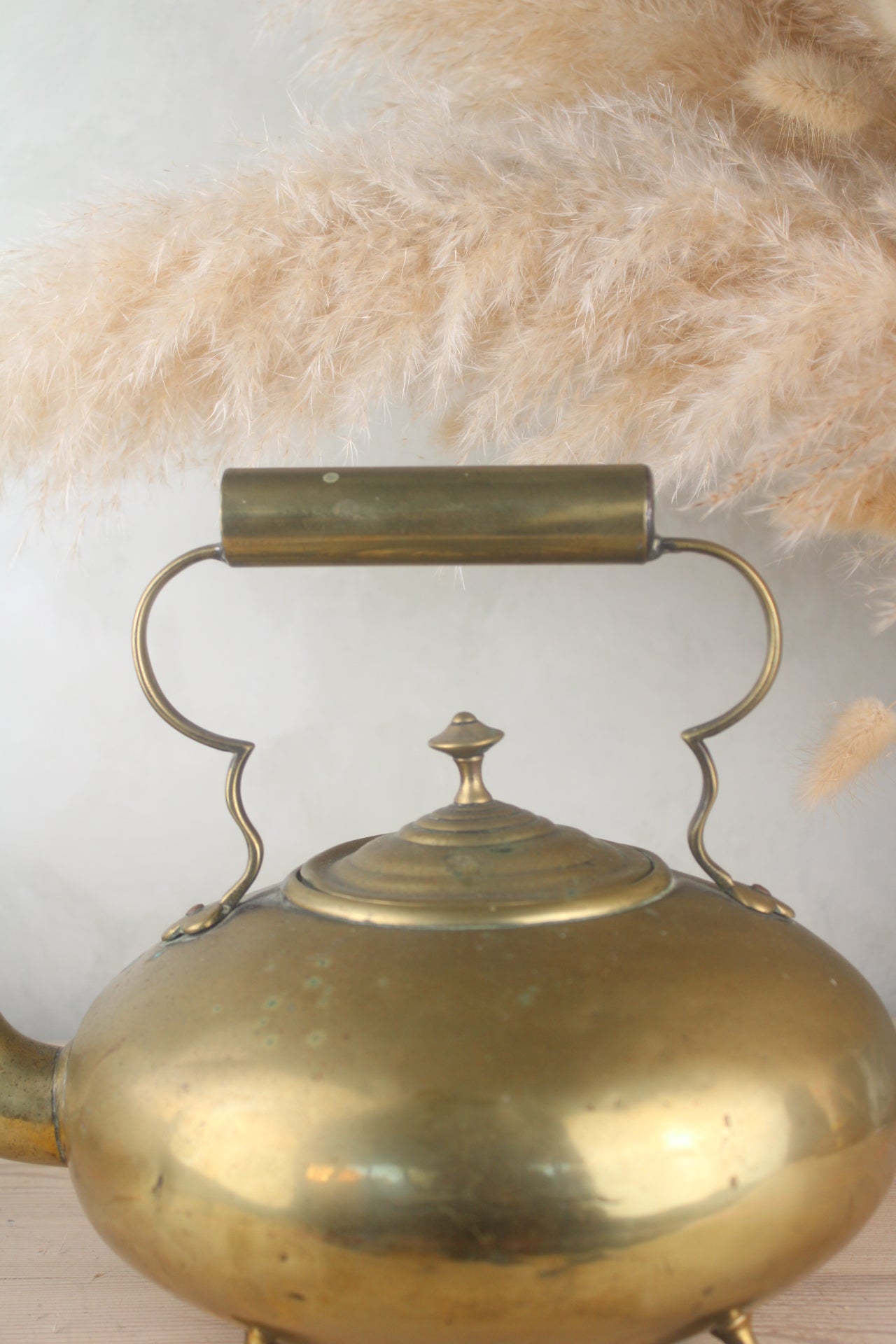 Brass Vintage Teapot with Tin Lining