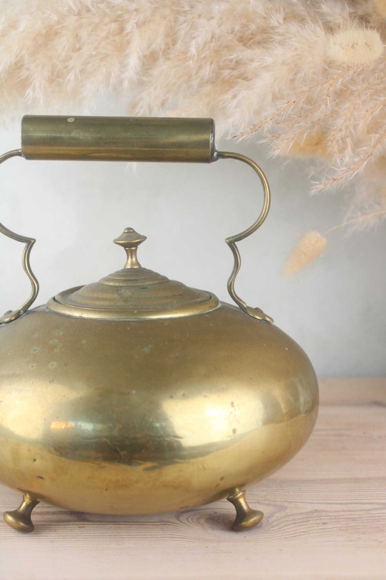Brass Vintage Teapot with Tin Lining