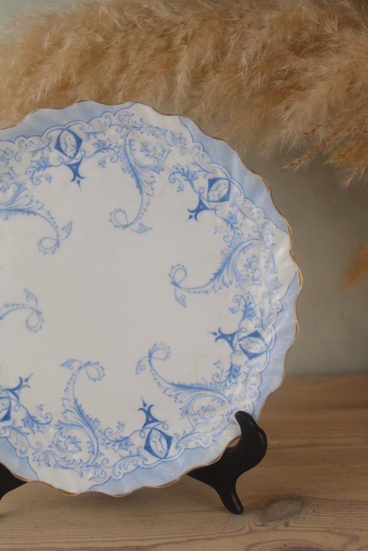 Blue and White Swiss Hammersley & Co Plate