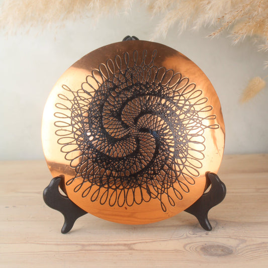Zambian Copper Decorated Hanging Plate