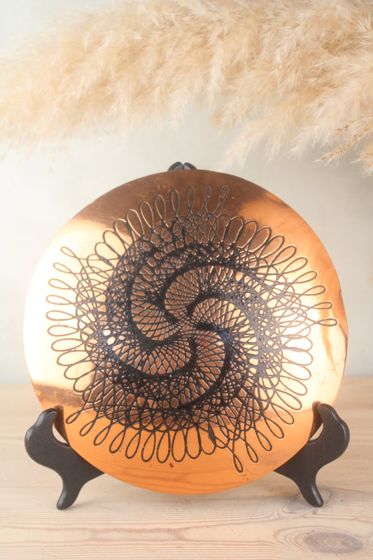 Zambian Copper Decorated Hanging Plate
